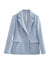 Blazer Pied de Poule Azul Bebê